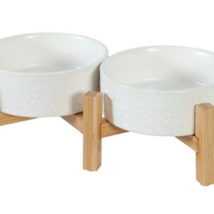 Zolux Miska ceramiczna dla psa i kota Keramo Duo 2x300ml biała