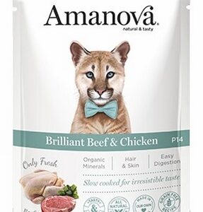 Amanova Cat Brilliant Beef & Chicken - wołowina i kurczak saszetka 85g [P14]
