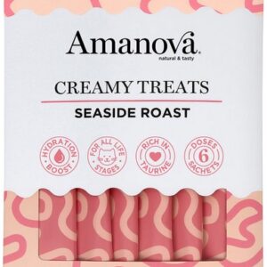 Amanova Cat Creamy Treats Seaside Roast Tuna & Chicken liver - tuńczyk i wątróbka 6x15g