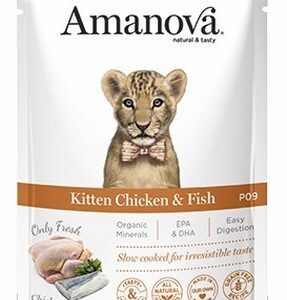 Amanova Cat Kitten Chicken & Fish - kurczak i biała ryba saszetka 85g [P09]