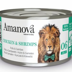 Amanova Cat Chicken & Shrimps - kurczak i krewetki w galaretce puszka 70g [06]