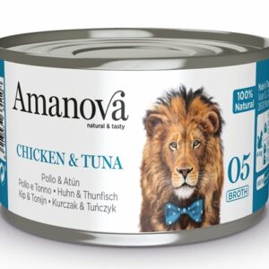 Amanova Cat Chicken & Tuna - kurczak i tuńczyk w bulionie puszka 70g [05]
