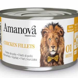 Amanova Cat Chicken Fillets - kurczak w bulionie puszka 70g [01]