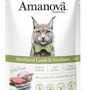 Amanova Cat Sterilised Lamb & Sardines - jagnięcina i sardynki saszetka 85g [P13]