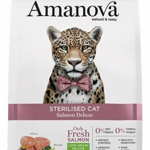 Amanova Cat Sterilised Salmon Deluxe - łosoś 1,5kg