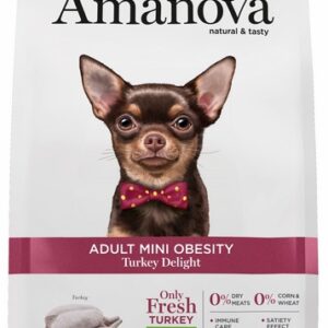 Amanova Dog Adult Mini Obesity Turkey Delight - indyk 800g