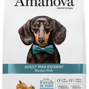 Amanova Dog Adult Mini Exigent Iberian Pork - wieprzowina 800g