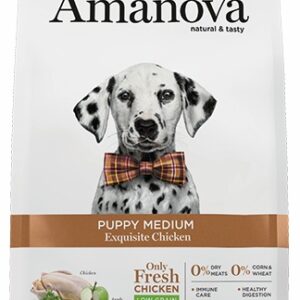 Amanova Dog Puppy Medium Exquisite Chicken - kurczak 12kg