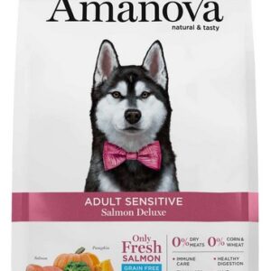 Amanova Dog Adult Sensitive Salmon Deluxe - łosoś 10kg