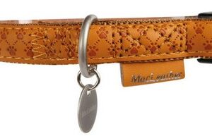 Zolux Obroża regulowana Mac Leather 15mm Żółta [522035JA]